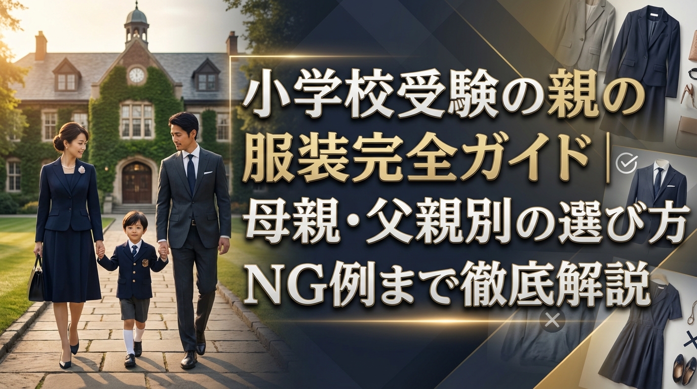 小学校受験の親の服装完全ガイド|母親・父親別の選び方からNG例まで徹底解説