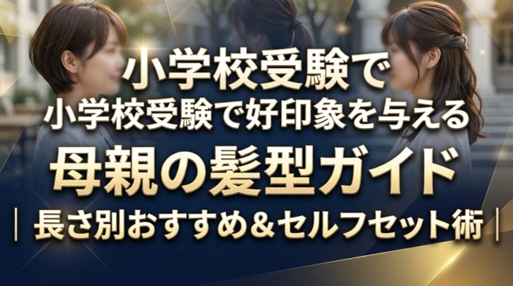 小学校受験で好印象を与える母親の髪型ガイド｜長さ別おすすめ＆セルフセット術