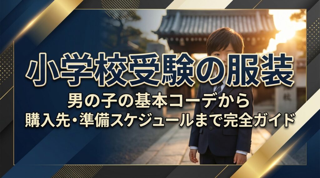 小学校受験の服装｜男の子の基本コーデから購入先・準備スケジュールまで完全ガイド