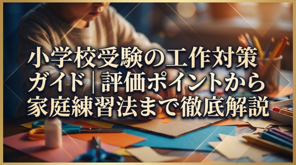 小学校受験の工作対策ガイド｜評価ポイントから家庭練習法まで徹底解説
