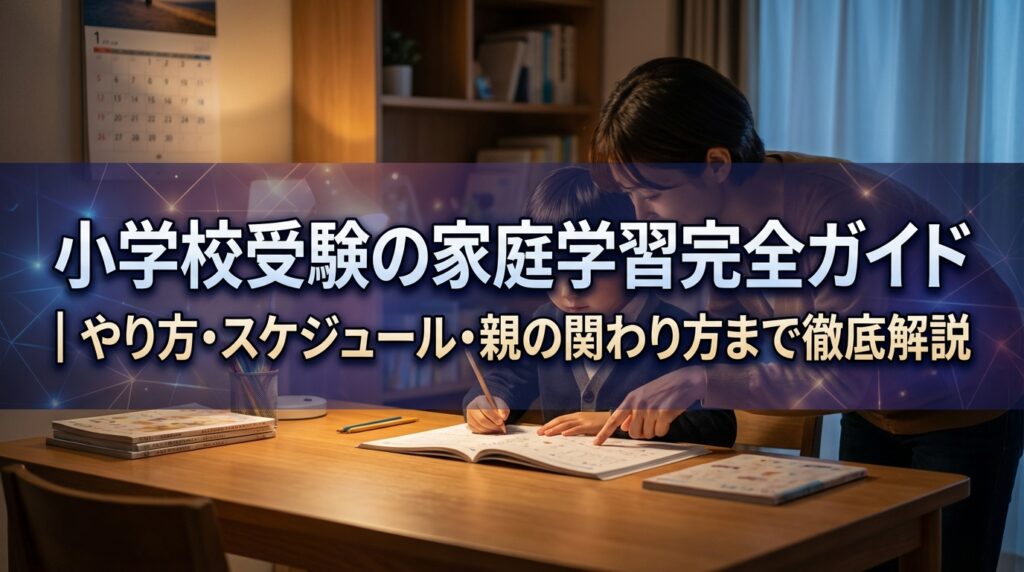 小学校受験の家庭学習完全ガイド｜やり方・スケジュール・親の関わり方まで徹底解説