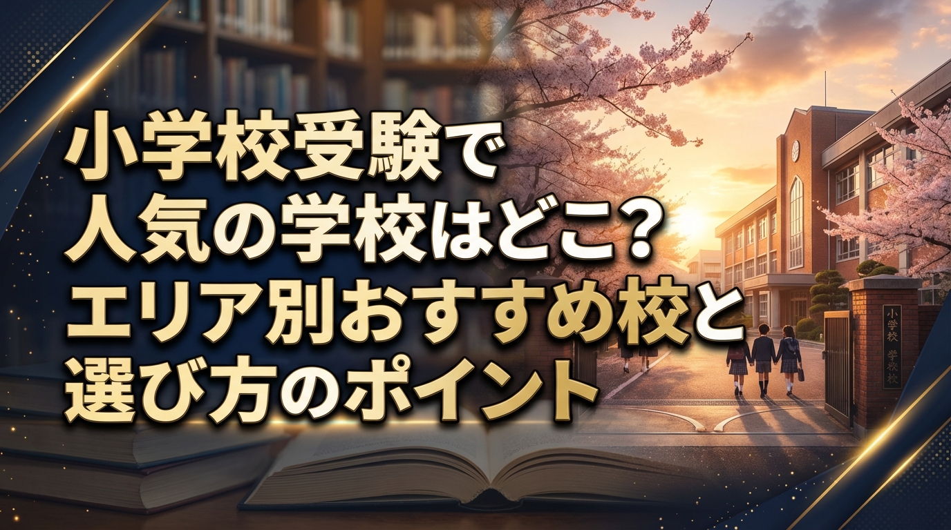 小学校受験で人気の学校はどこ?エリア別おすすめ校と選び方のポイント