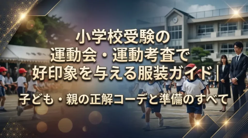 小学校受験の運動会・運動考査で好印象を与える服装ガイド｜子ども・親の正解コーデと準備のすべて