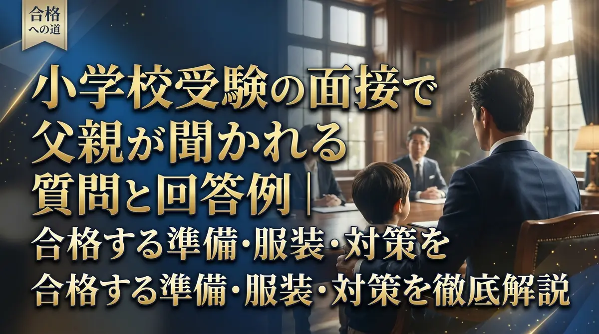 小学校受験の面接で父親が聞かれる質問と回答例|合格する準備・服装・対策を徹底解説