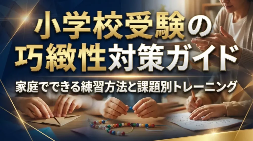 小学校受験の巧緻性対策ガイド｜家庭でできる練習方法と課題別トレーニング