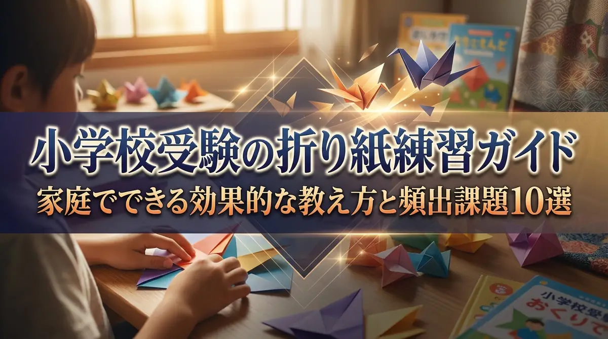 小学校受験の折り紙練習ガイド|家庭でできる効果的な教え方と頻出課題10選