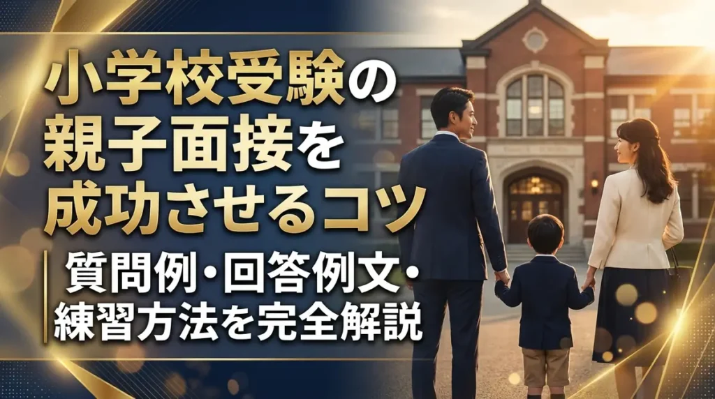 小学校受験の親子面接を成功させるコツ｜質問例・回答例文・練習方法を完全解説
