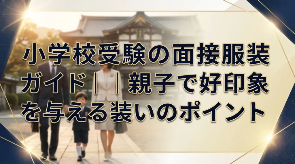 小学校受験の面接服装ガイド｜親子で好印象を与える装いのポイント