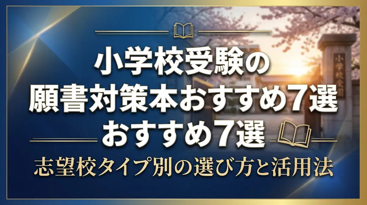 小学校受験の願書対策本おすすめ7選|志望校タイプ別の選び方と活用法