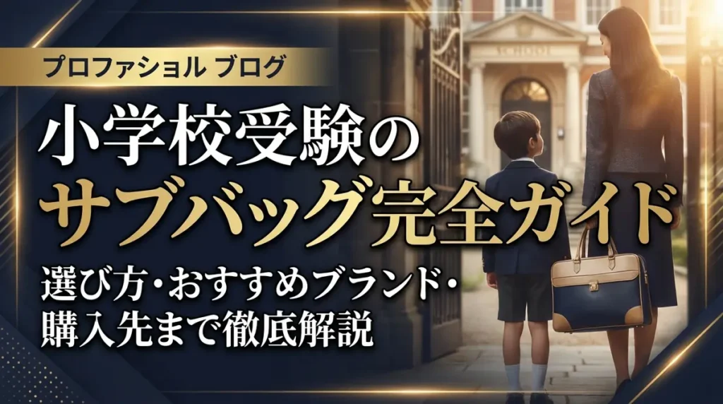 小学校受験のサブバッグ完全ガイド｜選び方・おすすめブランド・購入先まで徹底解説