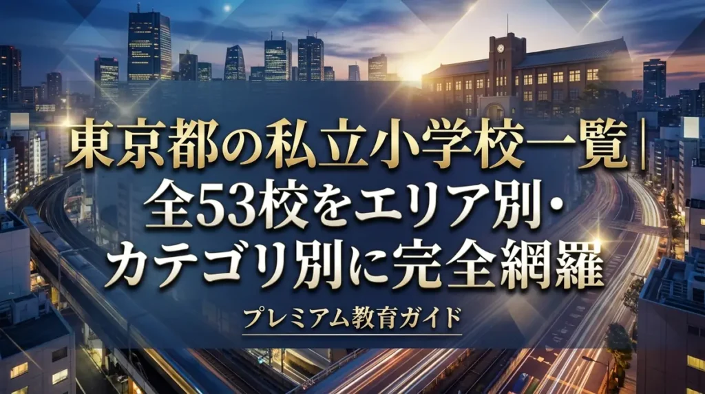 東京都の私立小学校一覧｜全53校をエリア別・カテゴリ別に完全網羅